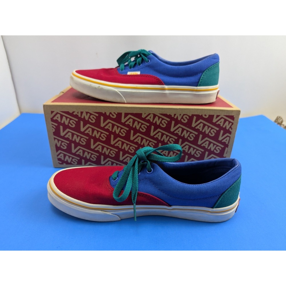 Vans Era Primary Color Block Kids Size 6.5 Red Blue White Athletic Shoes Sneaker